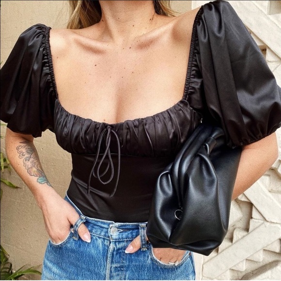 starlow Tops - Starlow satin bodysuit